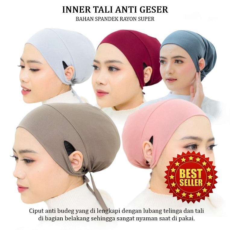 Inner Ciput Polos Anti Budeg Lubang Telinga / Ciput Tali Nyaman Anti Geser
