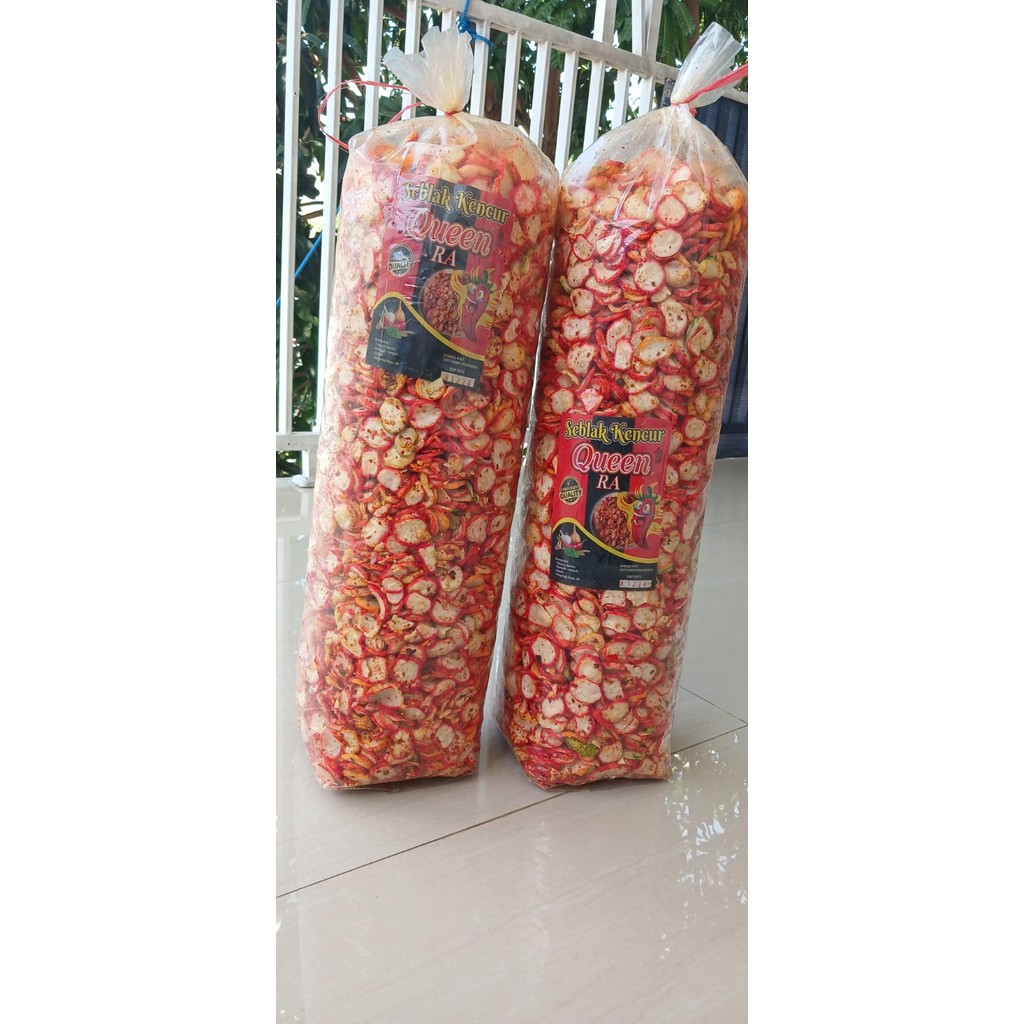 

(COD) 1kg Krupuk Seblak Bantet Kering/ Kripik Seblak Pedas Mantap Bumbu Kencur