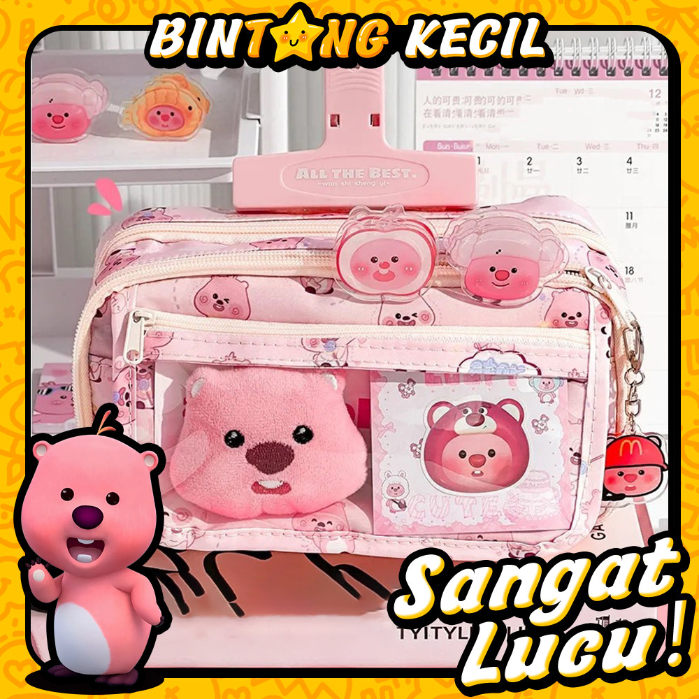 

Tempat Alat Tulis Large Capacity Pencil Case Canvas Kotak Pensil Tas Pena Tempat Pencil Tas Pensil Kapasitas Besar