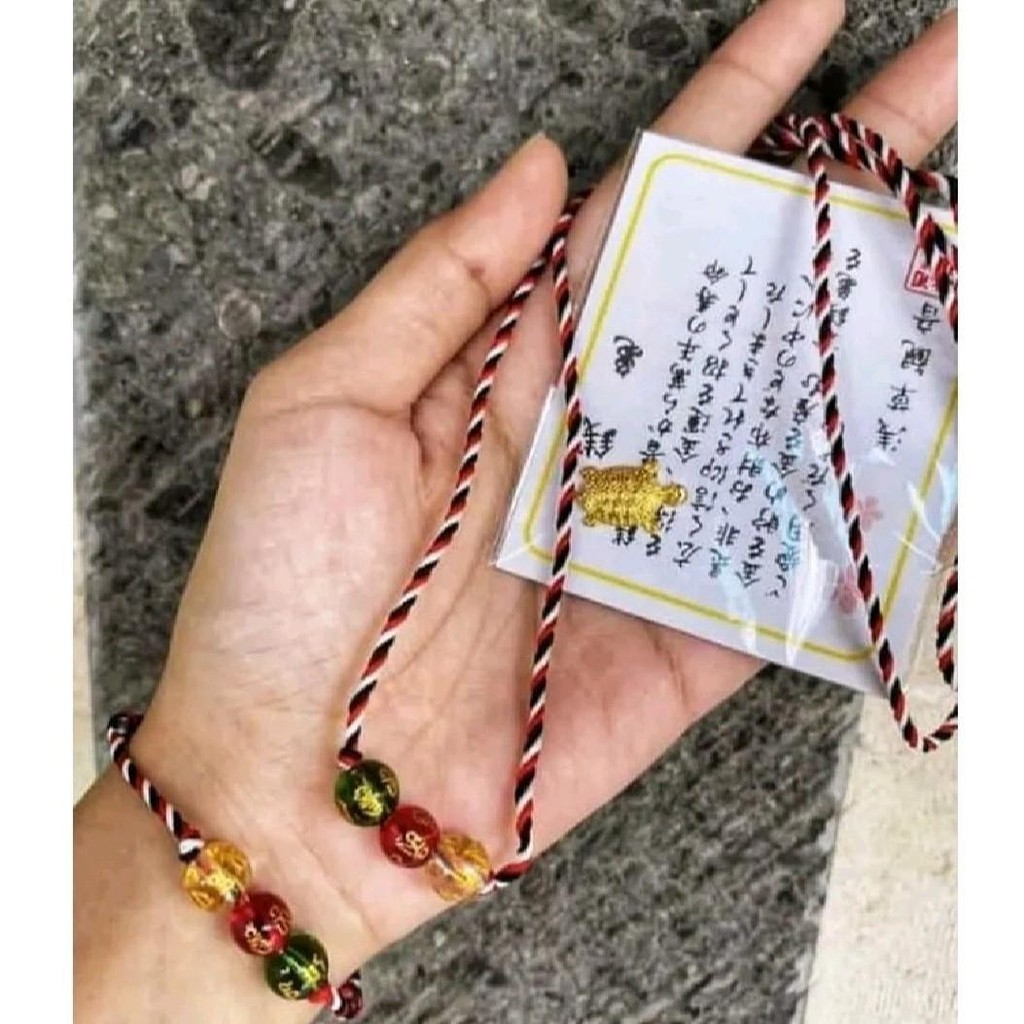 Sepaket Kalung Dan Gelang tangan Tridatu khas Bali Lengkap Sesuai Foto/Tali tridatu Bali Panca Rezek