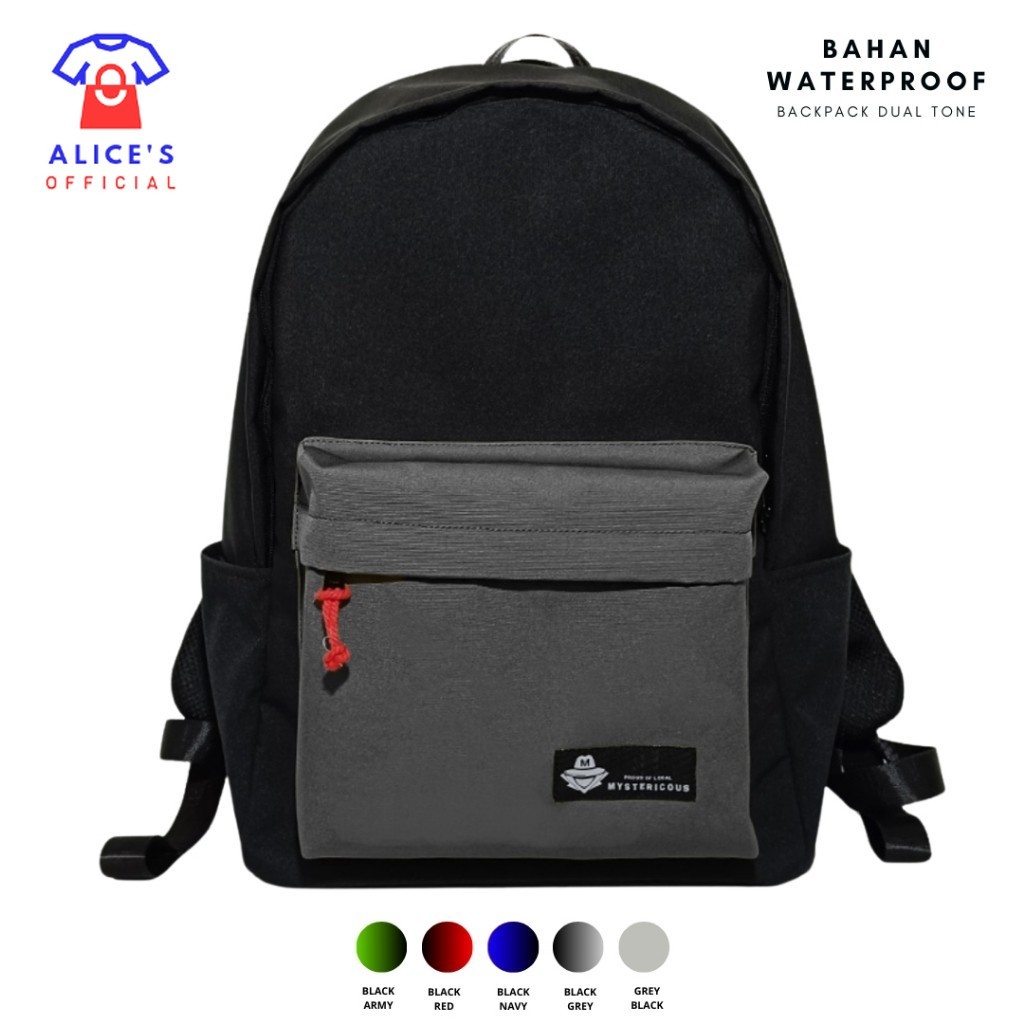 ALICES Tas Punggung Laptop Busa Backpack Waterproof 16 inch - Tas Classic Dual Tone 402