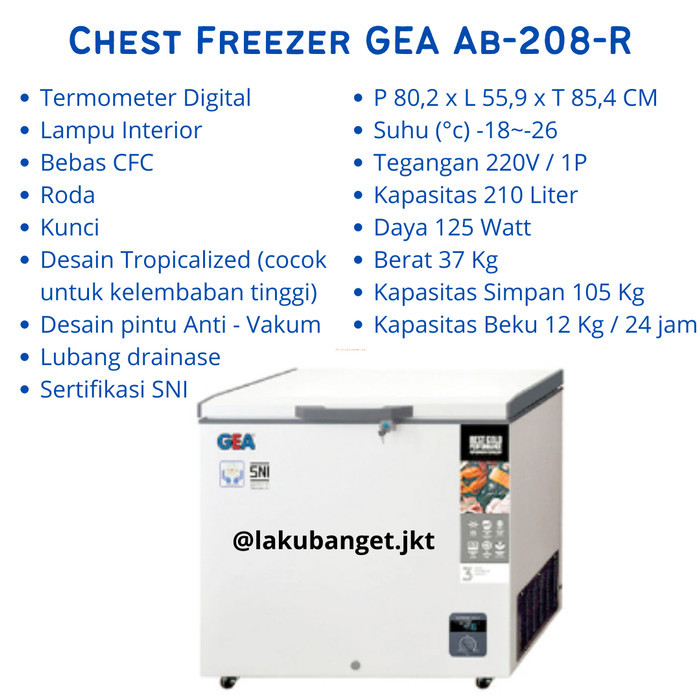 Freezer GEA Ab 208 / Chest Freezer GEA Ab-208 / Freezer Box GEA Ab208