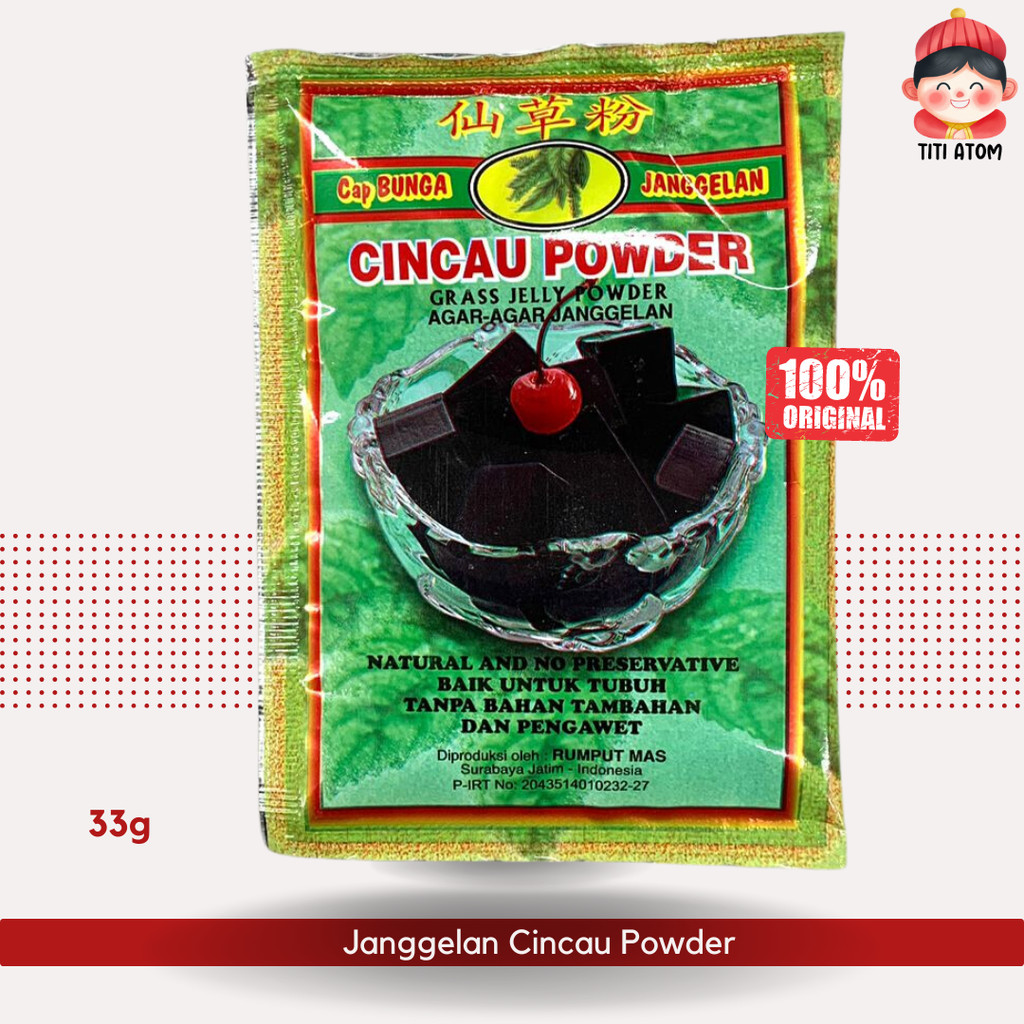 

Janggelan Cincau Powder Bubuk Cao Cap Bunga 33g