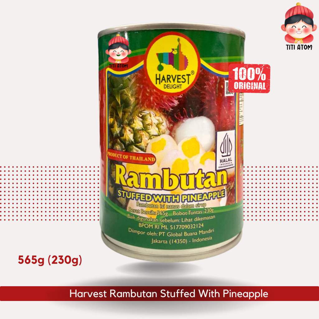 

Harvest Delight Rambutan Stuffed Pineapple Nanas 565g 230g