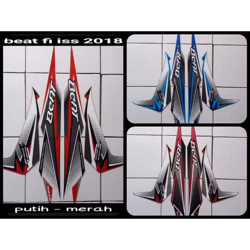 STICKER STRIPING LIS LES BODY MOTOR HONDA BEAT 2018 FI ISS