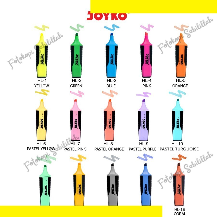 

Highlighter Joyko / Penanda Berwarna Joyko