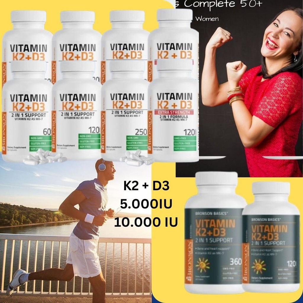 ORIGINAL Vitamin K2 D3 Bronson 5000IU / Extra Strength 10000IU