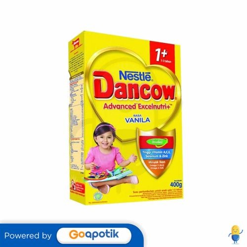 

Dancow 1+ Excelnutri+ Usia 1-3 Tahun Rasa Vanila 400 Gram Box