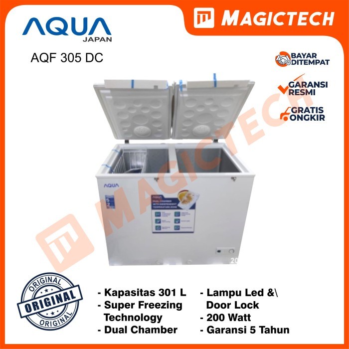 CHEST FREEZER AQUA AQF305DC 300L - Dual Chamber [ KULKAS & FREEZER ]