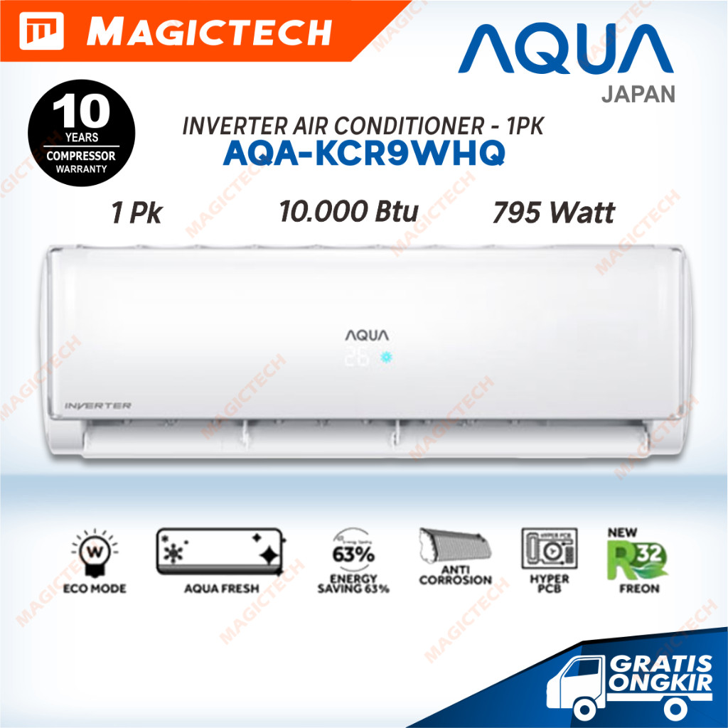 AC AQUA INVERTER 1 PK AQA-KCR9WHQ AQUA FRESH R32