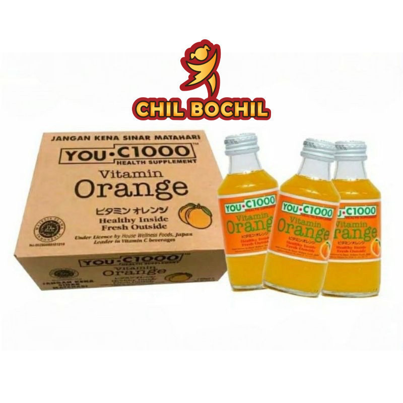 

[INSTANT] YOU C1000 VITAMIN ORANGE BELING PER DUS ISI 30 BOTOL X 140ML- YOU C1000 VITAMIN BOTOL ORANGE PERDUS