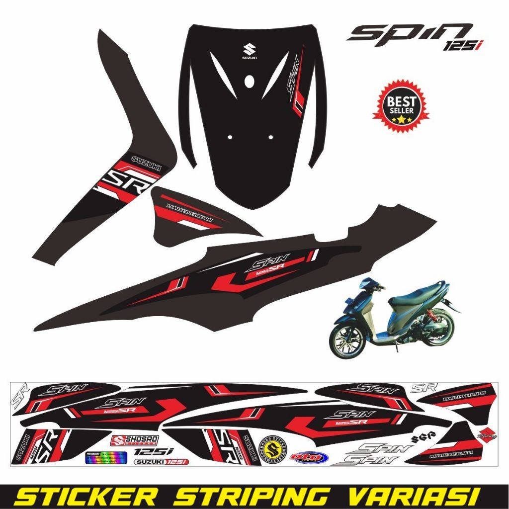 STRIPING SPIN 125 STRIPING STIKER SPIN 125 / STICKER / STRIPING SUZUKI SPIN SETIKER MOTIF