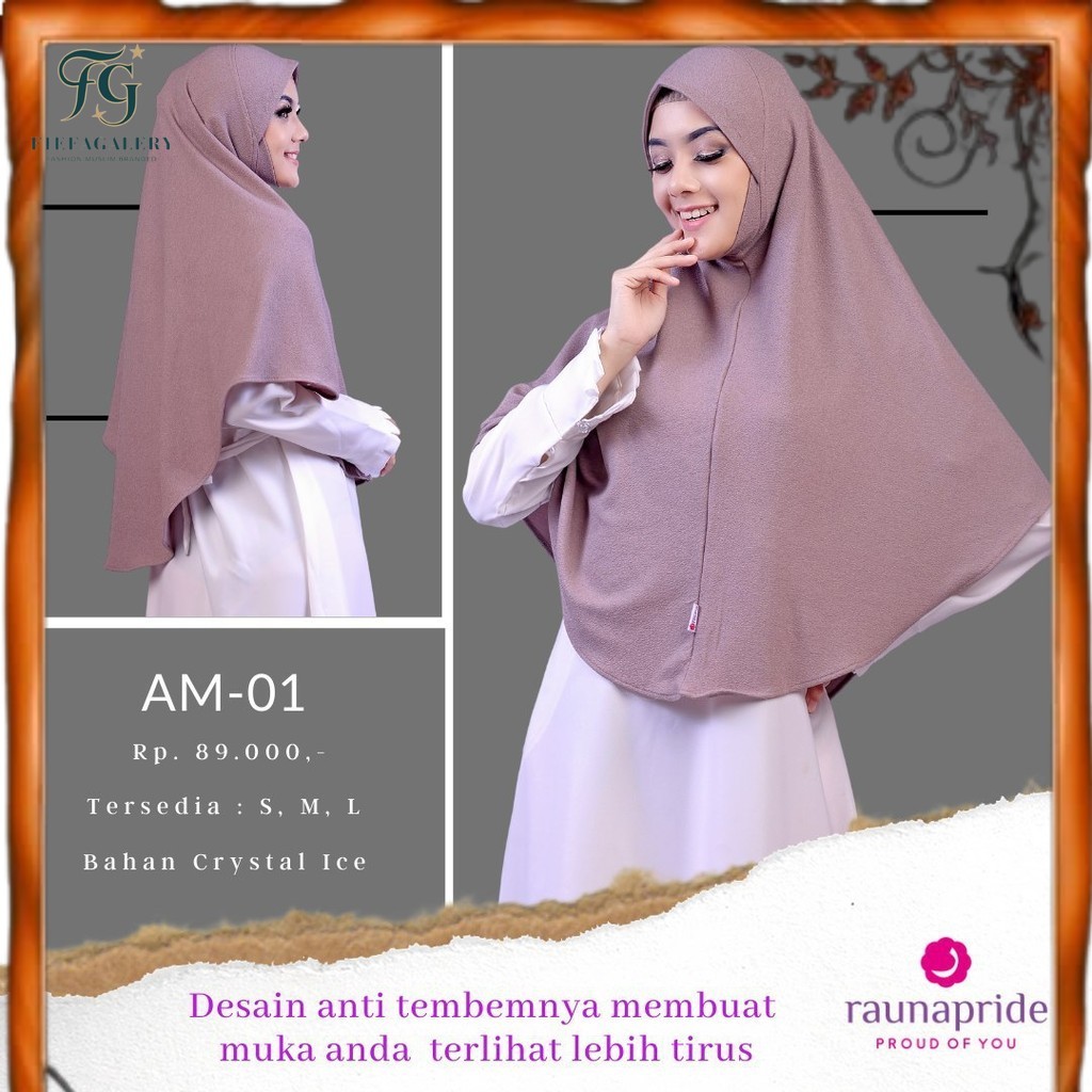 (Fg)RAUNA Terbaru/ Jilbab Antem Polos Daily to Wear Hijab Simple Langsung Pakai by Rauna /Raunapride