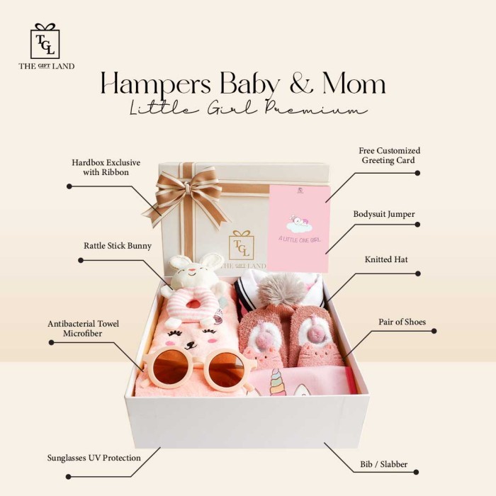 

DISKON Hampers Baby Newborn Kado Lahiran Bayi Newborn Gift Set Baby Girl - Premium