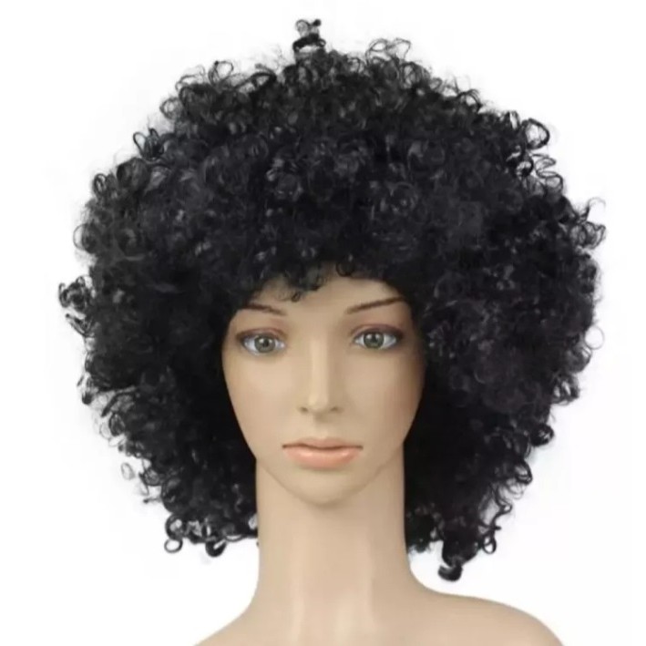 Sendal Modern - Wig / Wig Kribo / Wig Keriting / Rambut Palsu / Wig Party / Wig Hitam wig rambut asl