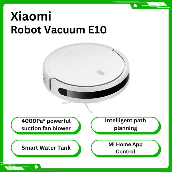Mi Robot Vacuum E10 Navigasi Presisi Daya Hisap 4000Pa Smart Vacuum Cleaner