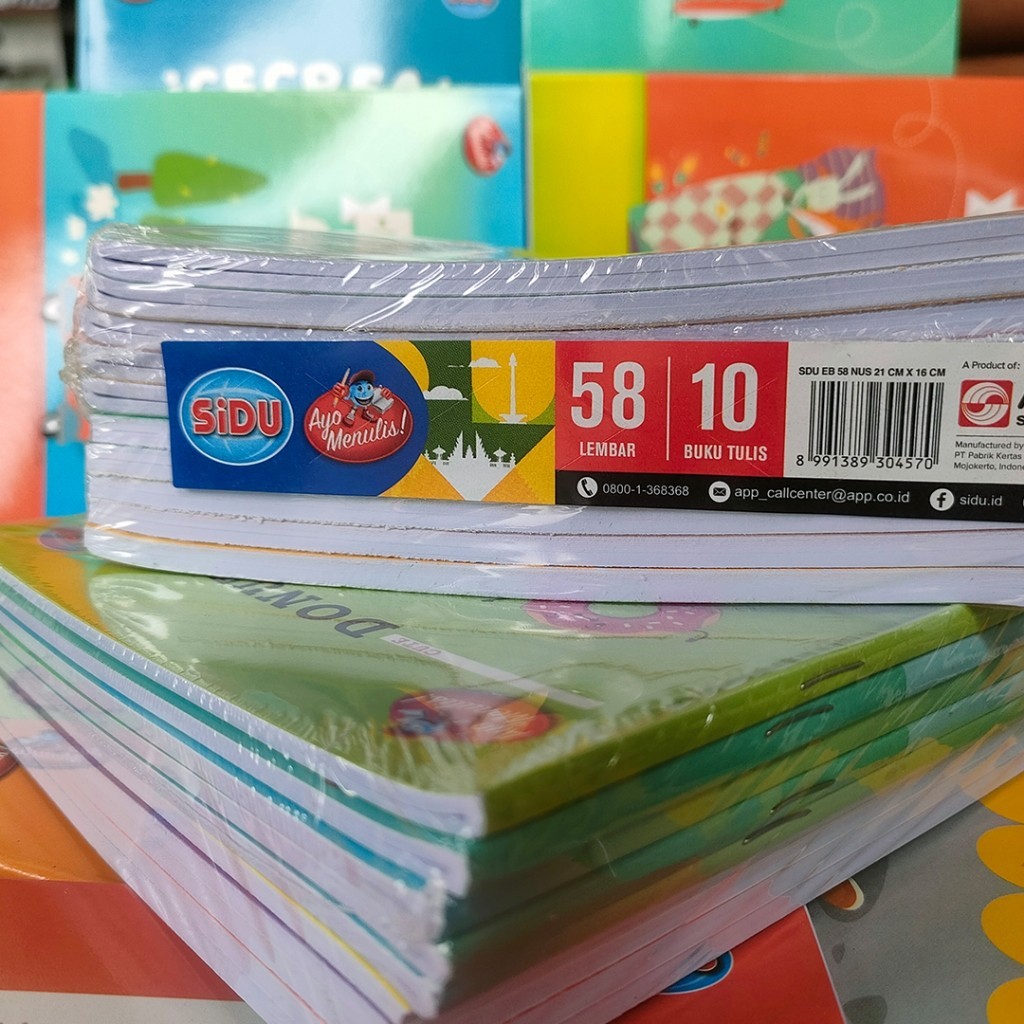 

BUKU TULIS SIDU 58 LEMBAR || 1 PACK (10 BUKU) || RANDOM