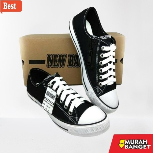 sepatu basket terbaik 2024 SEPATU SEKOLAH NEW BASKET PRIA/WANITA HITAM PUTIH