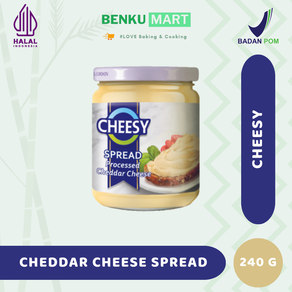 

Cheesy Cheddar Cheese Spread 240 gr | Selai Keju Olesan Roti HALAL