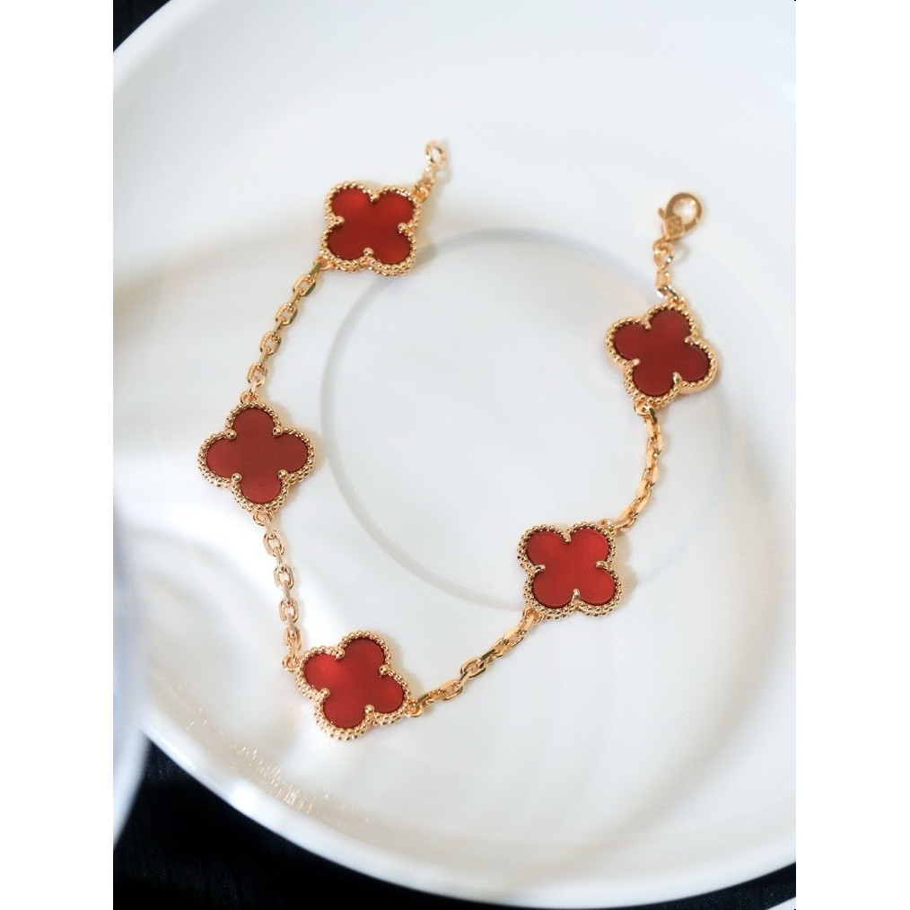 [Gelang Wanita 100% 18k/AU750 Emas Asli+ Certificate] Clover Classic Design Bracelet/Gelang Desain K