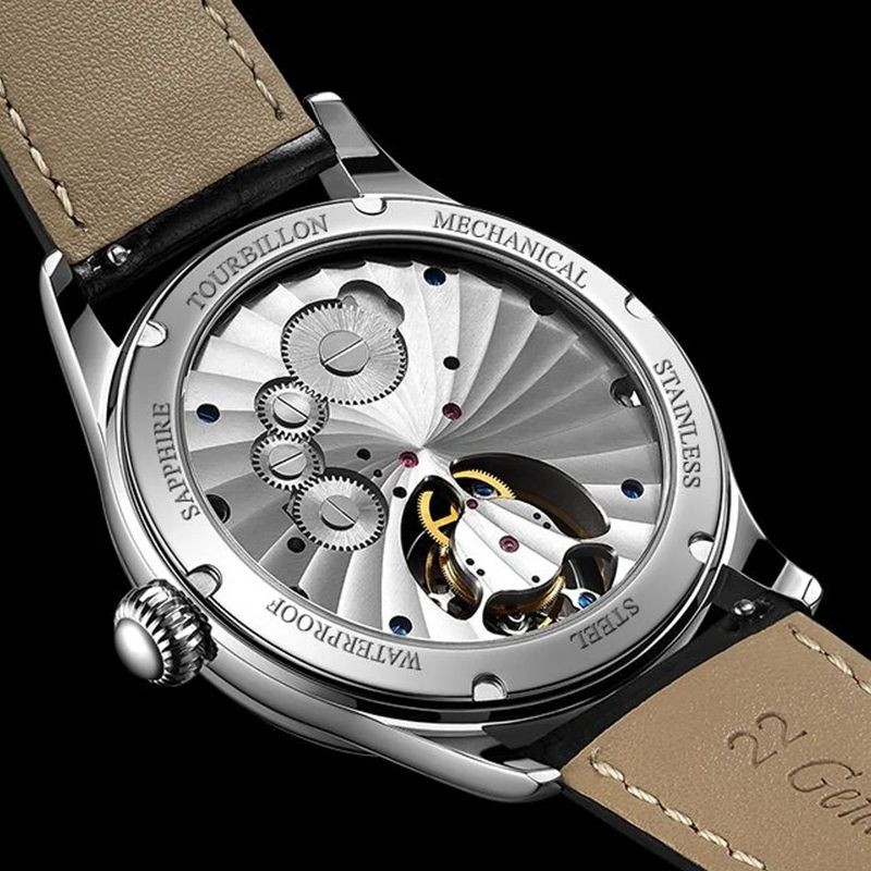 Aesop Real Flying Tourbillon Movement Mechanical Watches Luxury Watch for Men Skeleton Tourbillon Wa