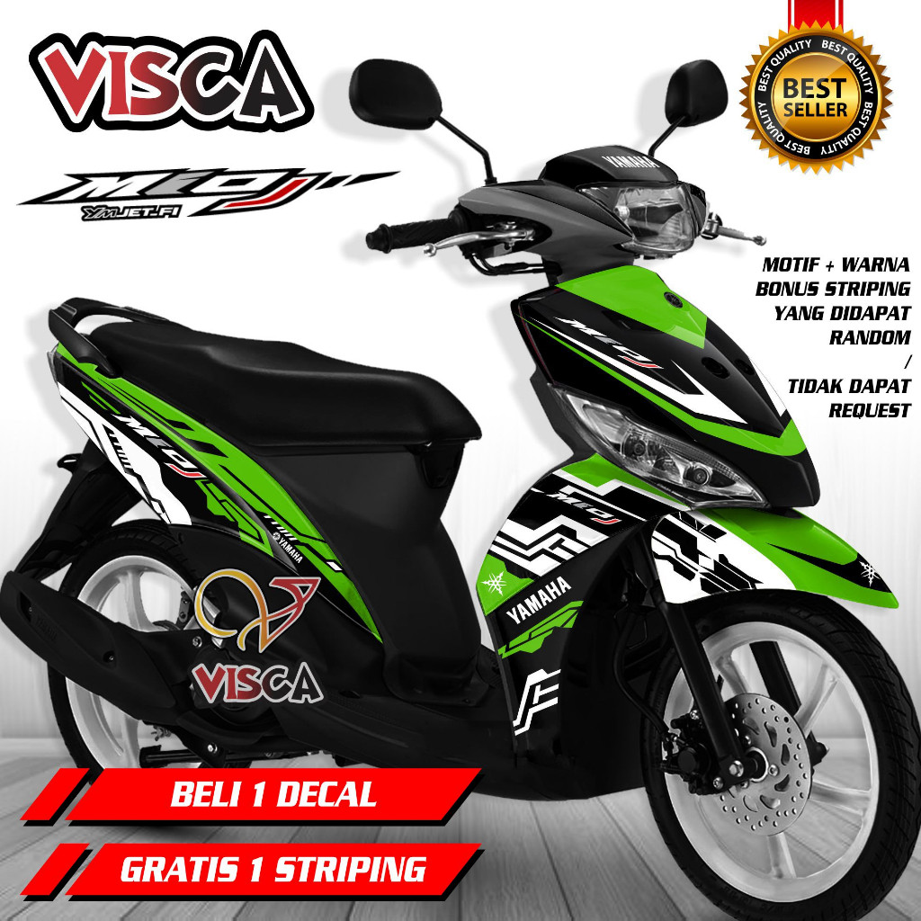 Decal Mio J Full Body - Stiker Mio J Variasi Full Body - Striping Mio J Variasi Keren - Decal Hologr