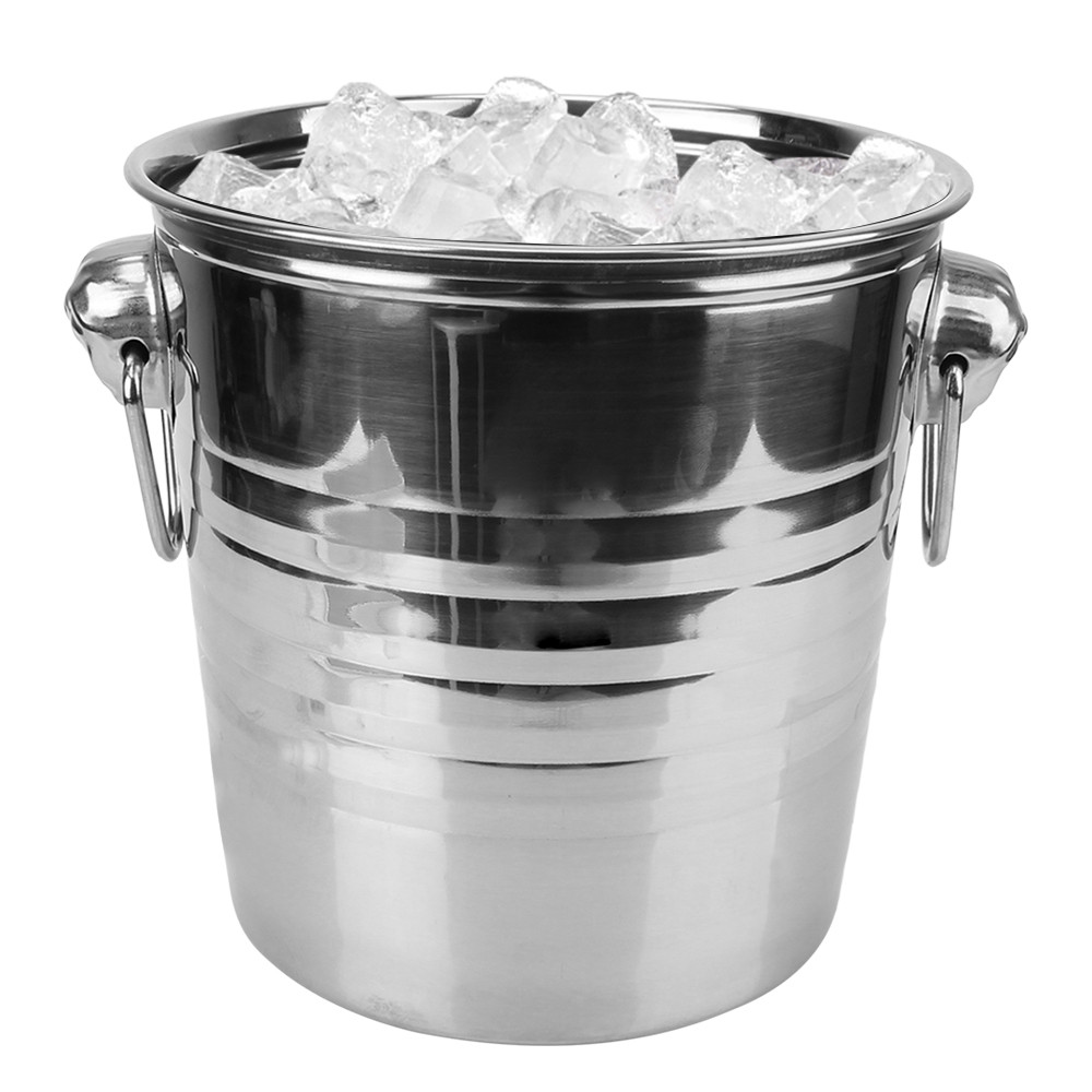 

Champagne Wine Beer Bucket For KTV Bar Kitchen Party Barware Ice Cube Maker 5L Stainless Steel Wine Beer Cooler Bucket