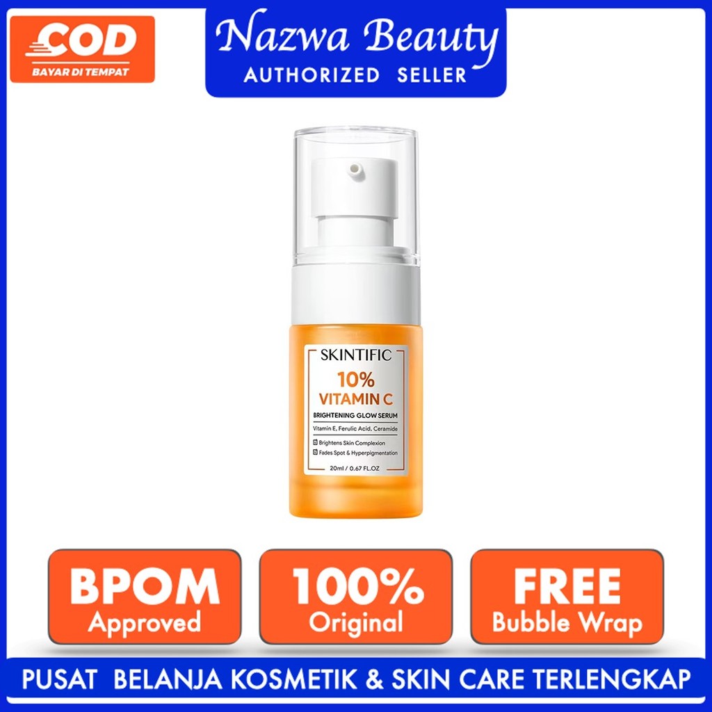 Nazwa Beauty SKINTIFIC 10% Vitamin C Brightening Glow Serum 20ml | Serum Mencerahkan Dark Spot Tumpa