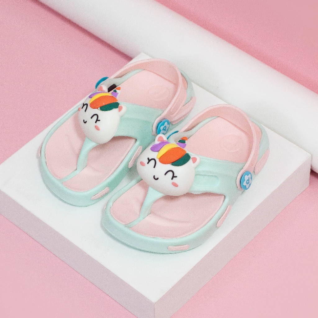 Porto 602T-2 Sandal Jepit Anak Sendal Porto Anak Perempuan Laki-Laki Karakter Lucu Bahan Karet Bagus