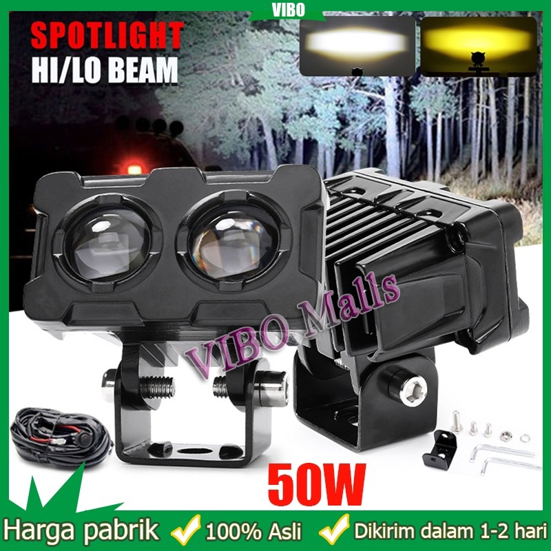 Lampu Tembak Sorot LED Laser 2 Mata/Lampu Sorot Led/Lampu Tembak SQL 2 Mata Polos Super Terang/Lampu