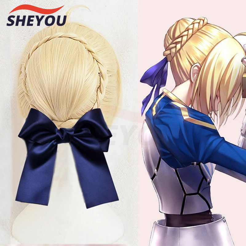 FGO Alter Saber Wig Fate Grand Order Cosplay Wig Anime Fate Stay Night Heat Resistant Cosplay Hair W