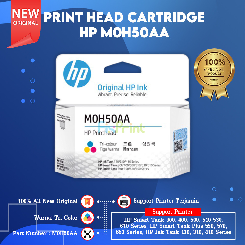 PRINT HEAD HP GT51 DAN GT52 HEAD HP 5810 HP5820 315 319 415 419 115 Color No box New