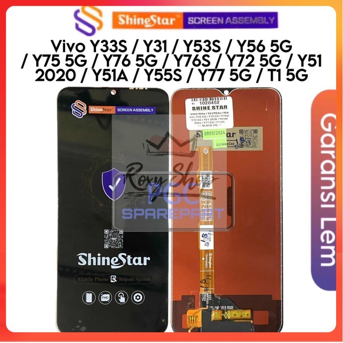 SHINE STAR - LCD Touchscreen Fullset Vivo Y33s 4G / Y31 / Y53s 5G / Y56 5G / Y75 5G / Y76 5G / Y76s 