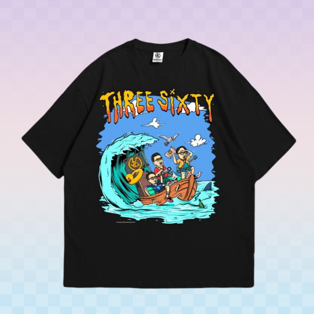 Threesixty Merchandise "Beach" Tshirt Hitam