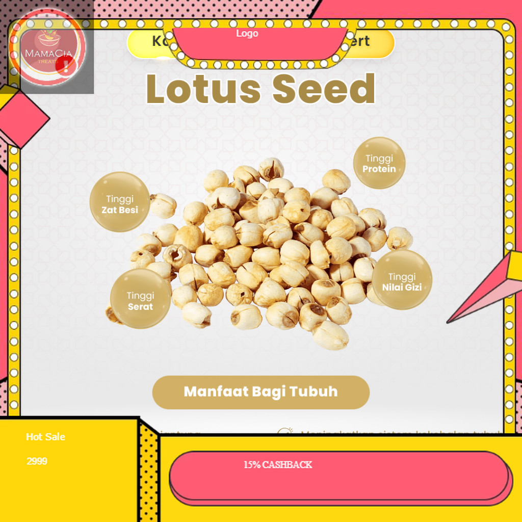 

murah Mamacia Treats Lotus Seed / Biji Teratai Grade Aaa Kualitas Premium 10 Gram