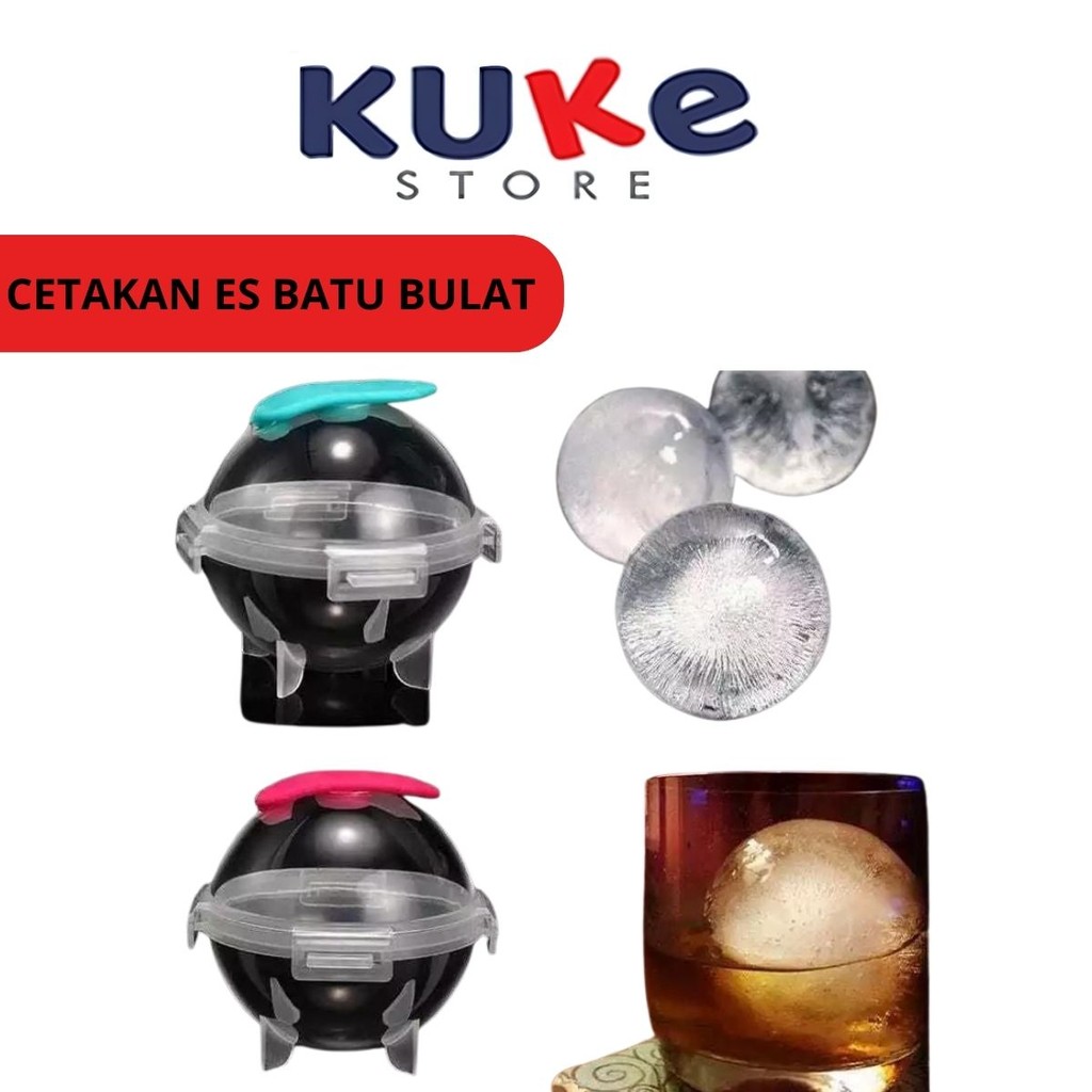 Cetakan Es Batu Model Bulat Jumbo 5cm / Tempat Cetak Puding Agar Jelly Cokelat Gelatin / Ice Mold Be