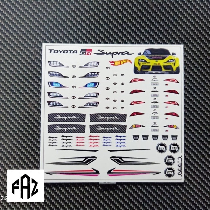 Decal  Diecast hotwheels toyota gr supra GR supra