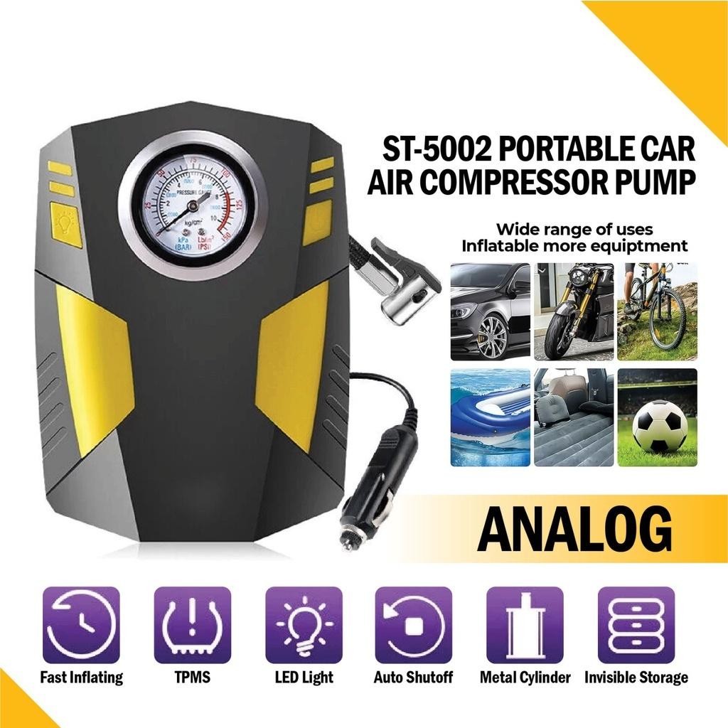 MKC KIMISO Pompa Ban Elektrik Serbaguna Air Compressor Inflator ST 5002