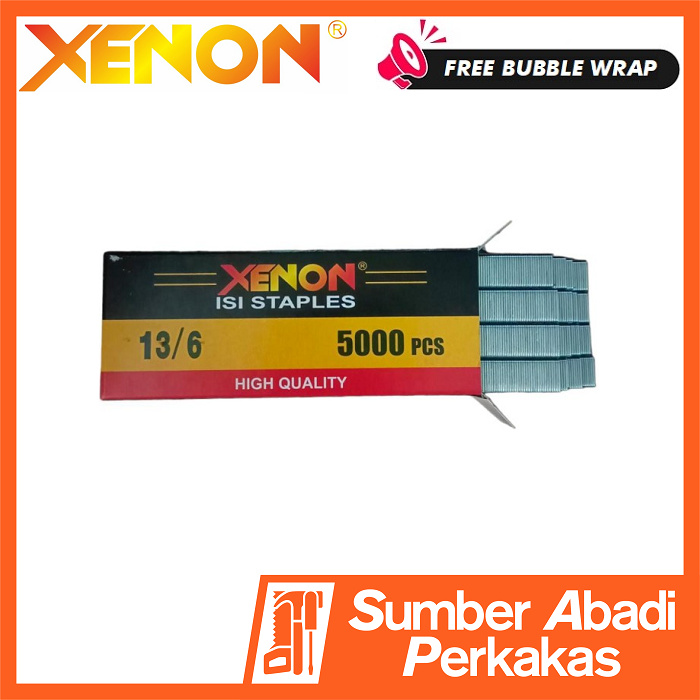 

XENON Isi Staples 13/6 Mesin Paku Tembak U Mata Air Nailer Nail Gun Angin Stapler Jok Sofa Motor