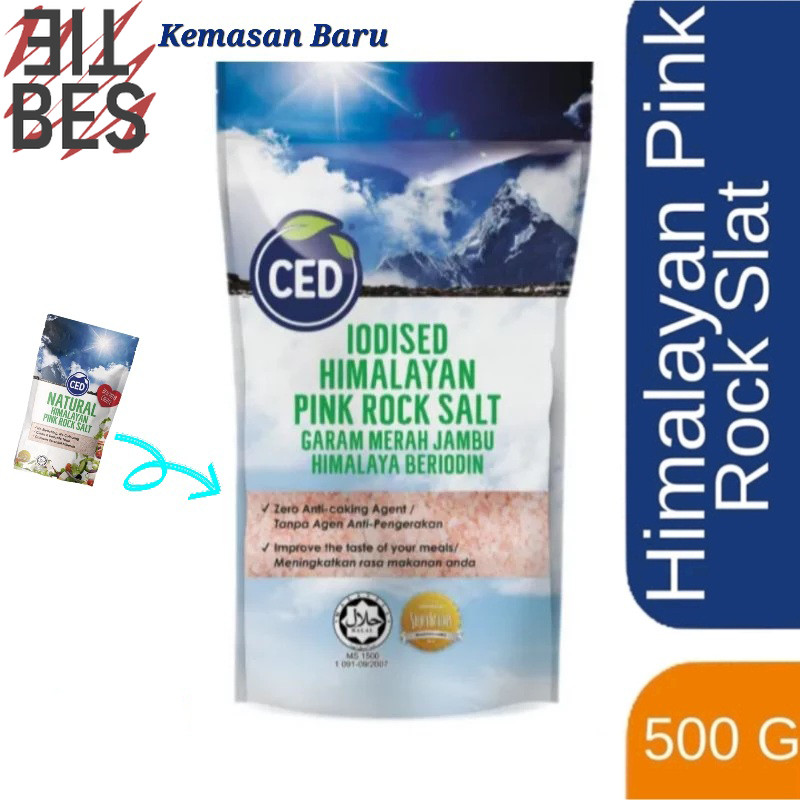 

BESTIE 500 gr CED Natural Himalayan Pink Rock Salt Garam Himalayan