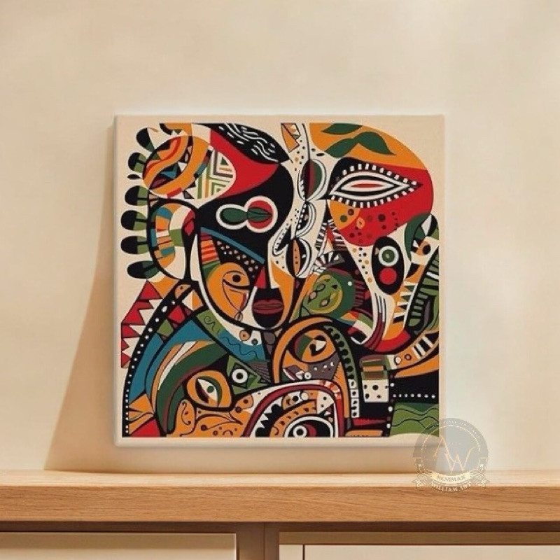 

lukisan dingding ruang tamu modern aesthetic painting art