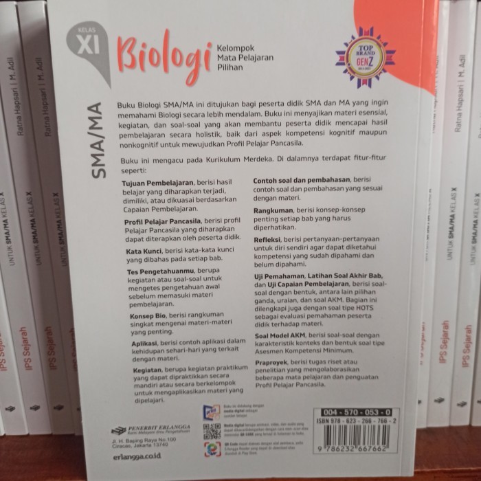

BUKU BIOLOGI KELAS 2 11 XI SMA ERLANGGA KURIKULUM MERDEKA