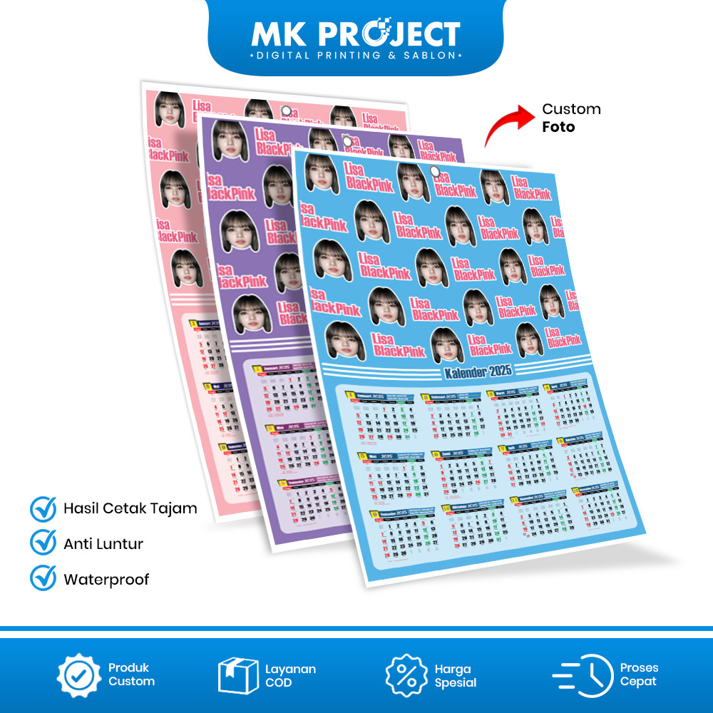 

KALENDER CUSTOM FOTO 2025 FREE TEMPLATE KARAKTER KARTUN TANPA MINIMAL ORDER