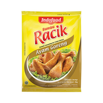 

Indofood Bumbu Racik Ikan Goreng / Ayam Goreng / Sayur asem / Bumbu Masak Instan