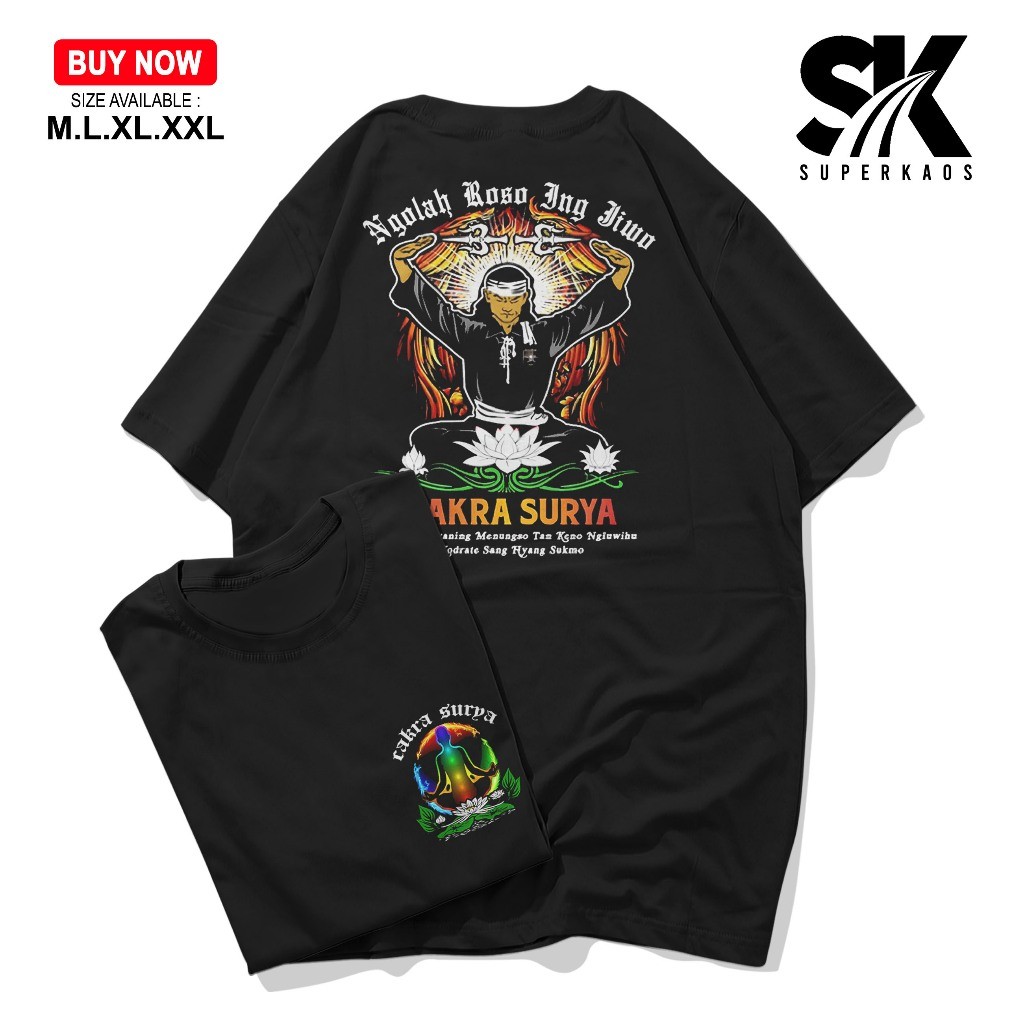 KAOS CAKRA SURYA MEDITASI / KAOS SASTRA JENDRO HAYUNINGRAT KAOS KOLO COKRO / KAOS PERNAPASAN TSLJ SA