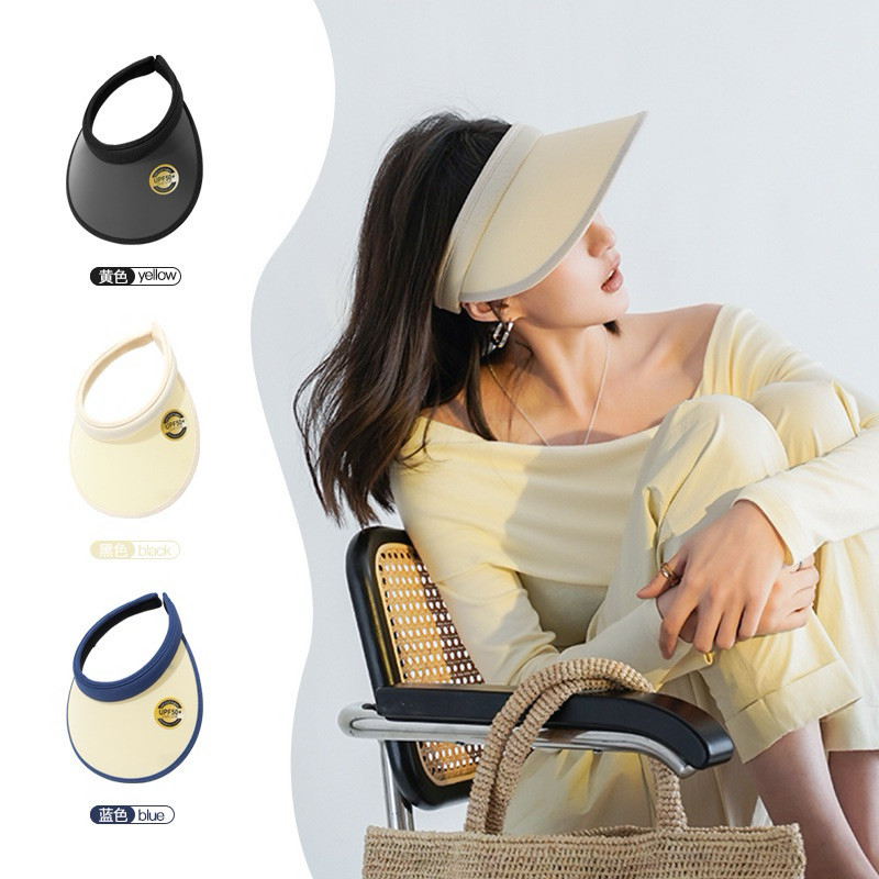 Pomponi Topi Bando Visir Anti Uv Wanita Topi Golf Visor Pelindung Matahari