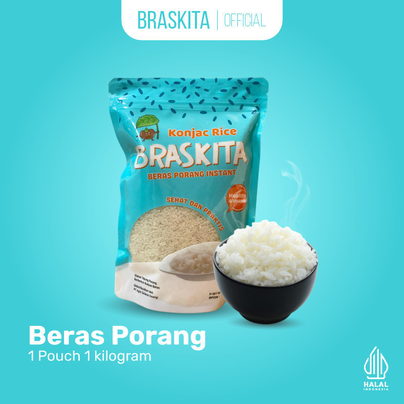 

Braskita Beras Porang Pouch 1 Kg - Shirataki / Konjac Rice