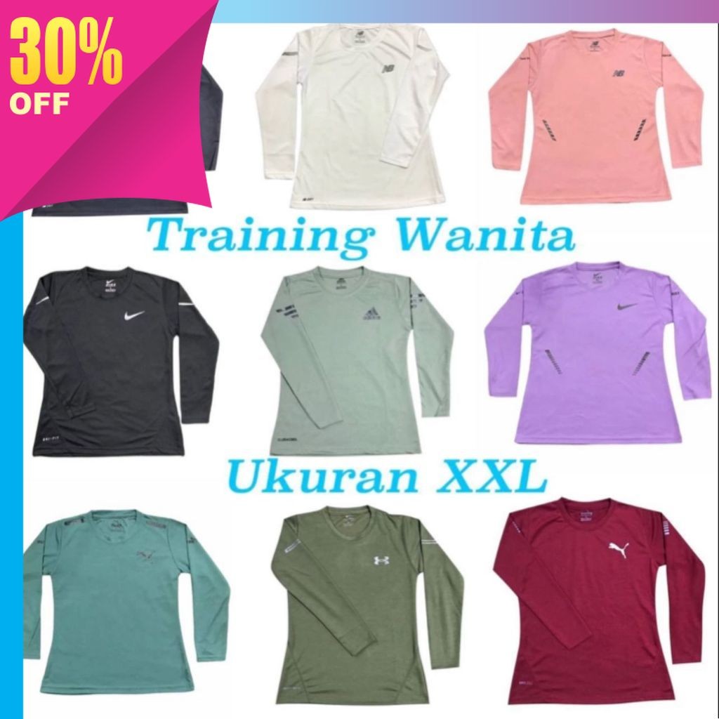 Promo Baju Olahraga Sport Lari Running Badminton Nyerap keringat / GarasiMedan-Baju Olahraga “Wanita