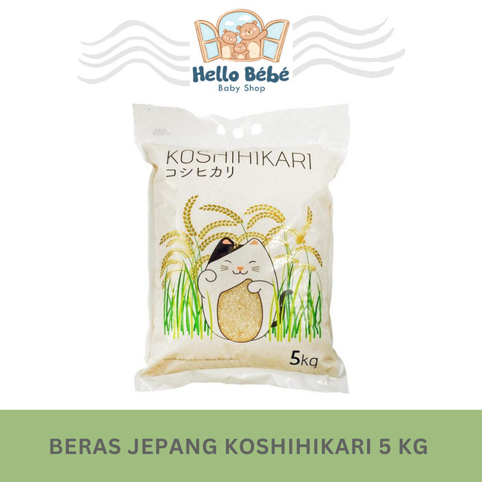 

Koshihikari Koshikari Beras Jepang Japonica untuk Sushi Onigiri - 5Kg
