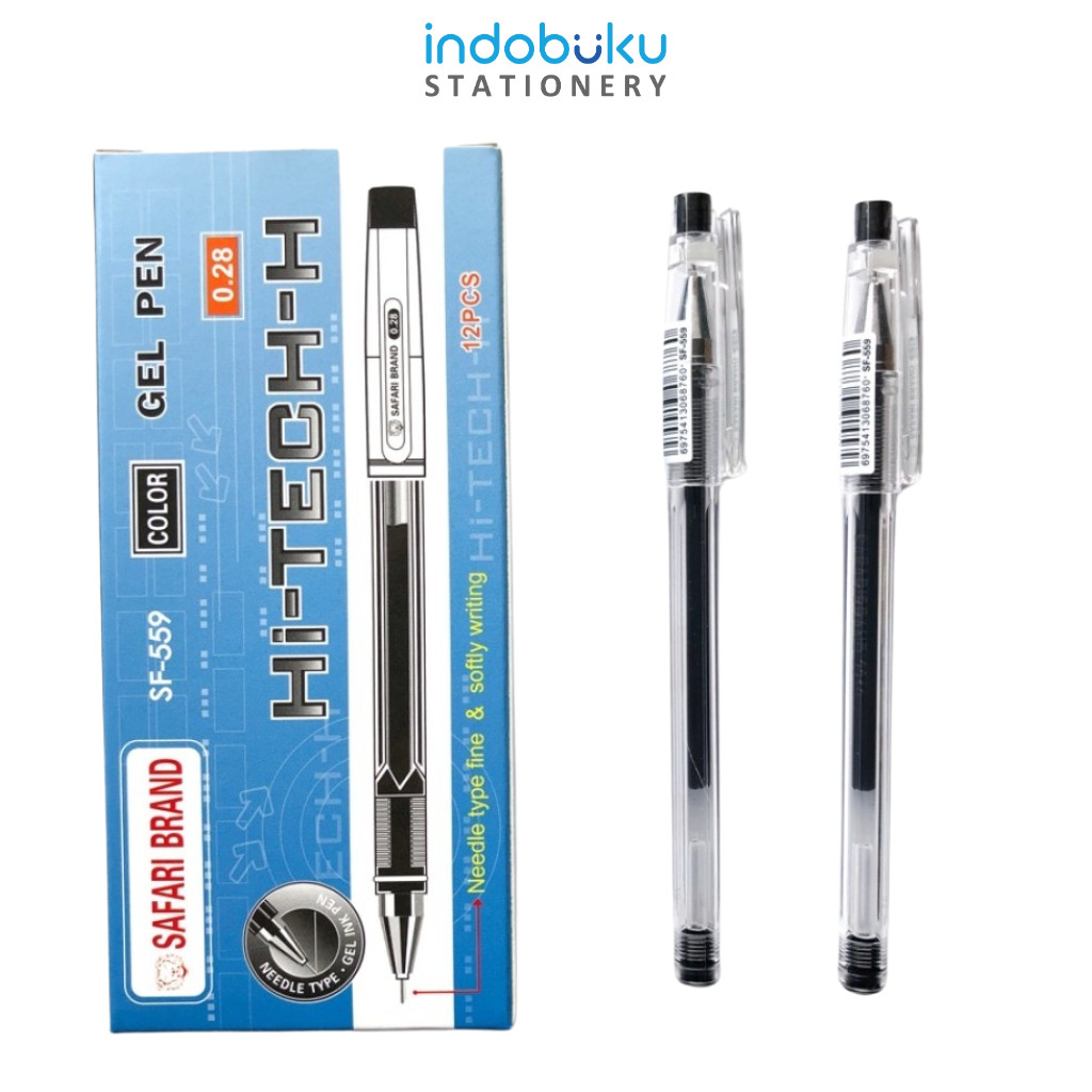 

( GROSIR ) SAFARI BRAND Pulpen Gel Hi Tech 0.28 / Bolpen Gel Pen Hi-Tech-H Safari SF-559